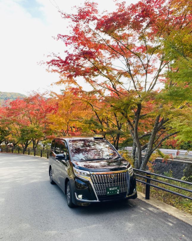 Sightseeing around the Fuji Five Lakes by taxi number thirteen